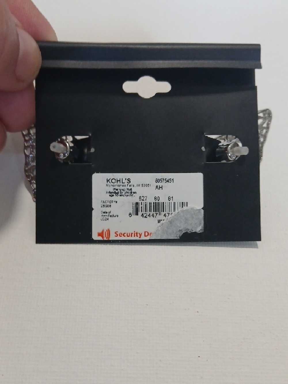 Simply Vera Vera Wang Silver Filigree Movable Butterfly Wing Earrings - Picture 5 of 7